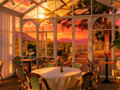 The Glass Greenhouse under the setting sun-3